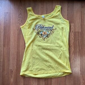Yellow Richmond Virginia Nascar 90s Tank Top Shirt Size M